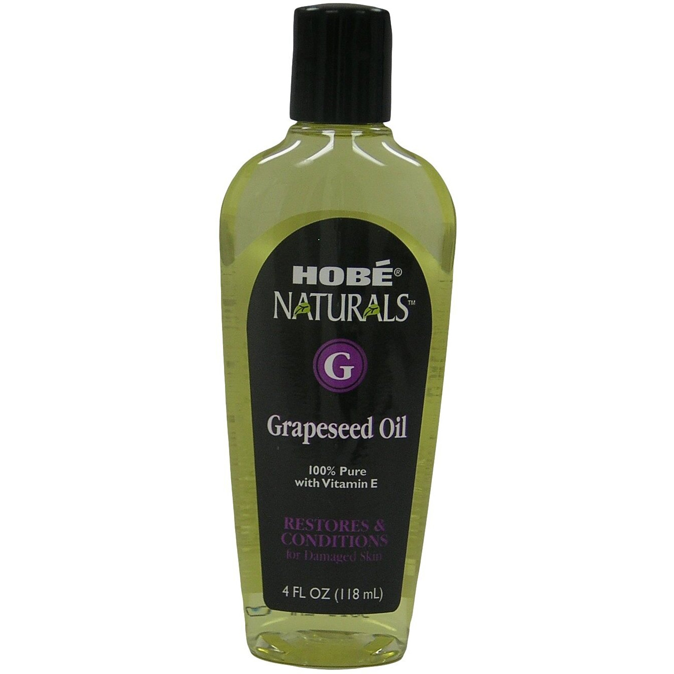 Hobe Labs Hobe Naturals Beauty Oils, 100% Pure Grapeseed Oil With Vitamin E, 4 Oz