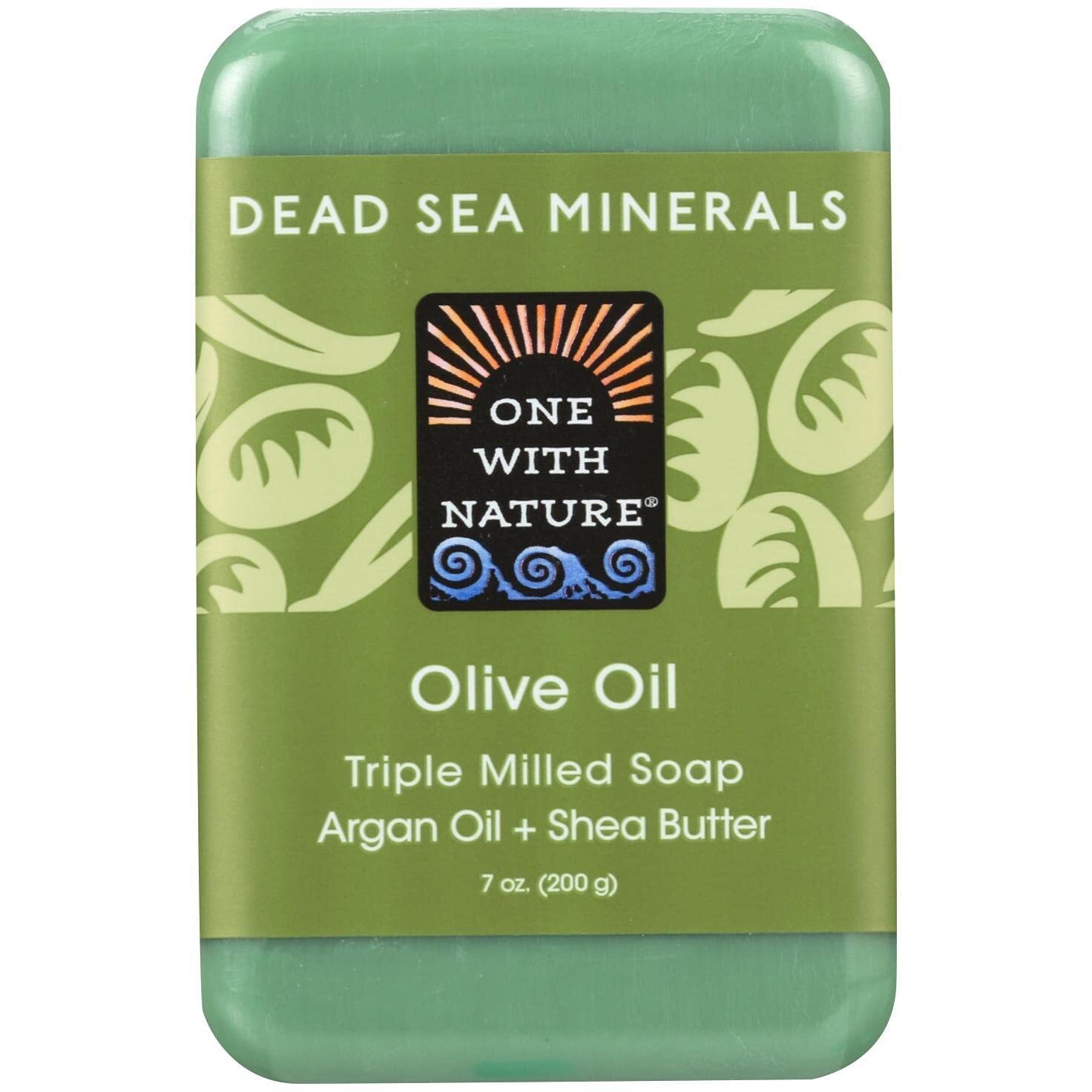 One With Nature Olive Oil Dead Sea Mineral Soap, 7 Ounce Bar