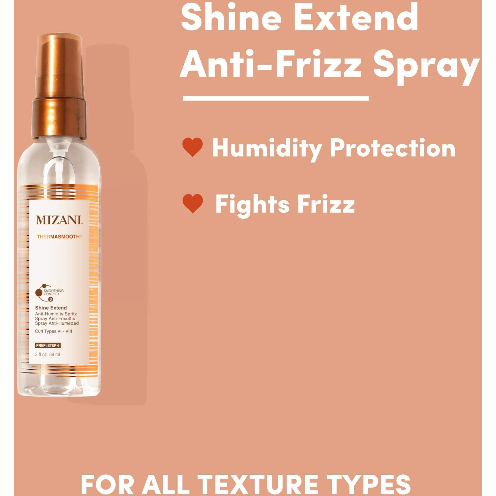 Mizani Thermasmooth Shine Extend Anti-Humidity Spritz | Seals Blowouts & Prevents Frizz | for Curly Hair | 3 Fl Oz