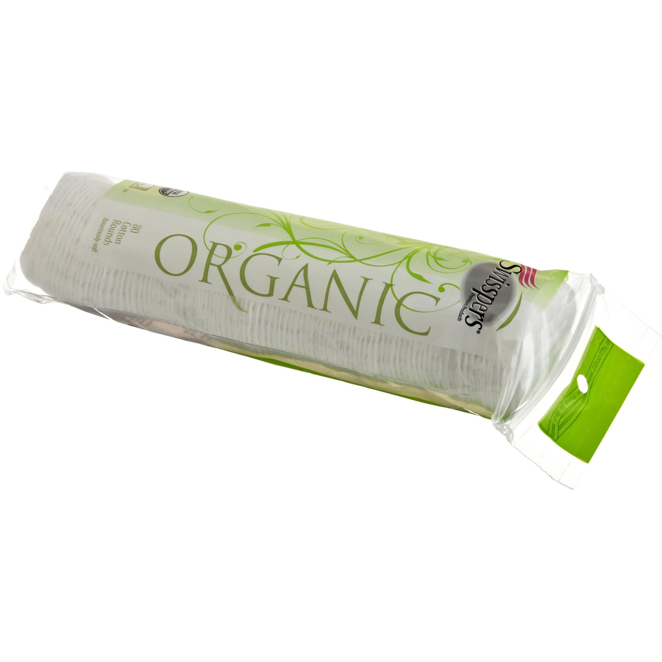 Swisspers Cotton Cosmetic Round, Organic, 80 ct