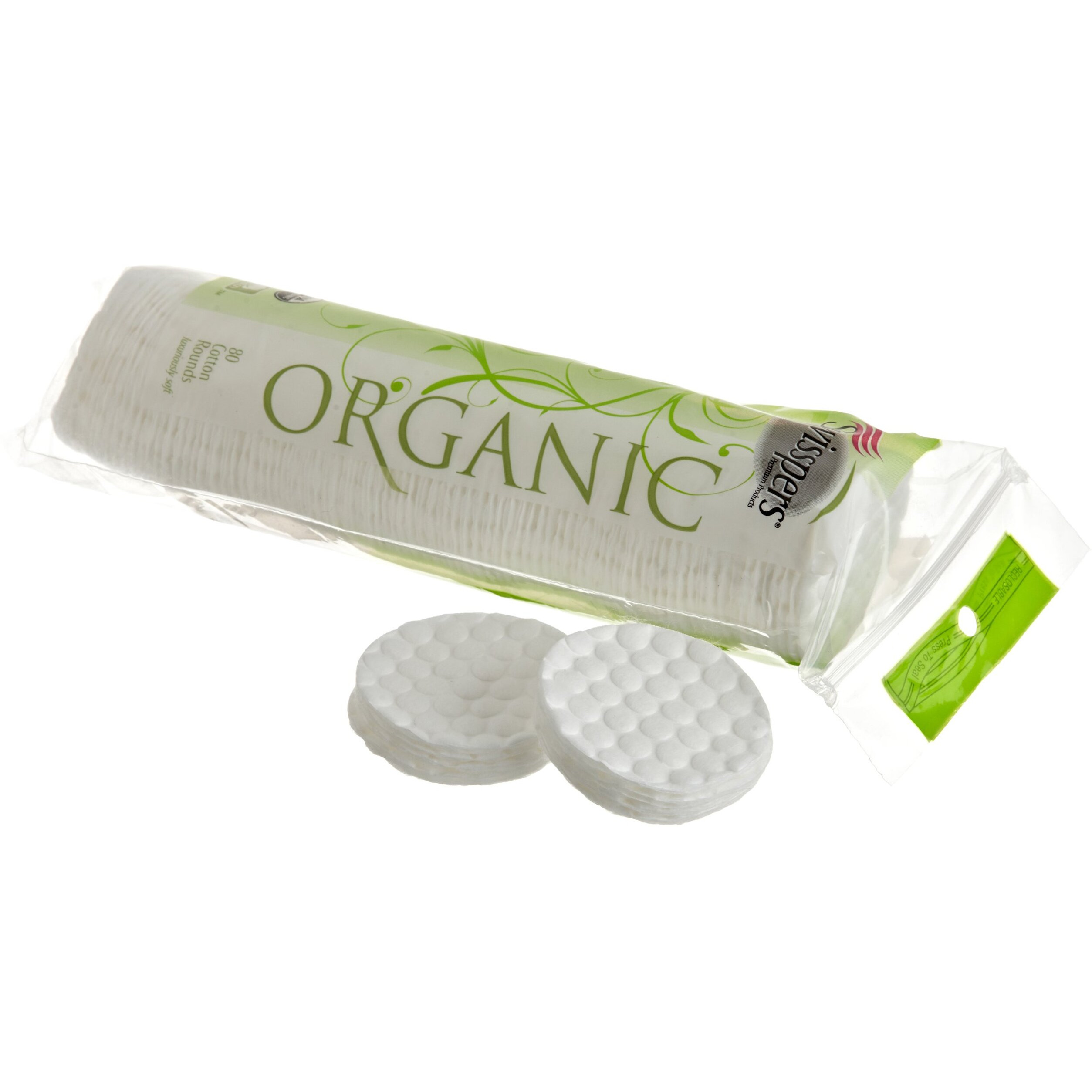 Swisspers Cotton Cosmetic Round, Organic, 80 ct