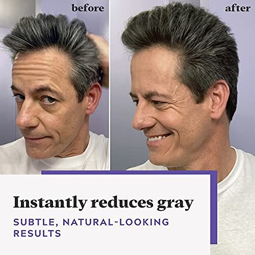 Just For Men Touch of Gray, Mens Hair Color Kit with Comb Applicator for Easy Application, Great for a Salt and Pepper Look - Dark Brown, T-45, Pack of 3