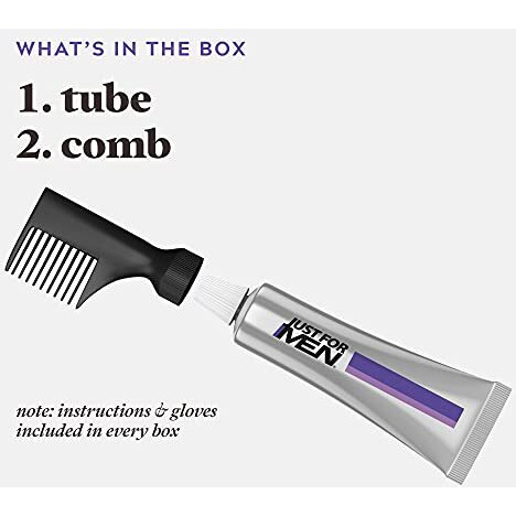 Just For Men Touch of Gray, Mens Hair Color Kit with Comb Applicator for Easy Application, Great for a Salt and Pepper Look - Dark Brown, T-45, Pack of 3