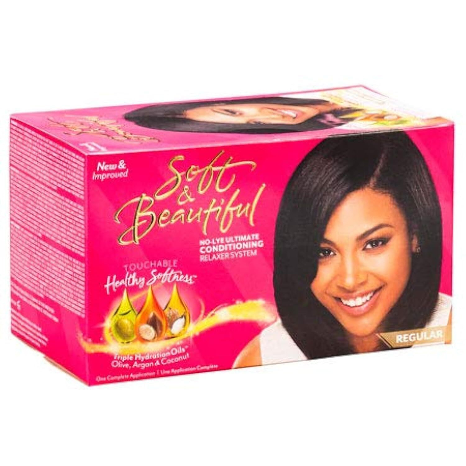 Soft & beautiful, ultimate protection, no-lye crme relaxer system, regular, 1 application