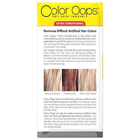 Color Oops Extra Conditioning Hair Color Remover, 1 Application, Hair Dye Remover Processes in 20 Minutes, Safely Removes Permanent & Semi-Permanent Hair Color, Ammonia & Bleach Free