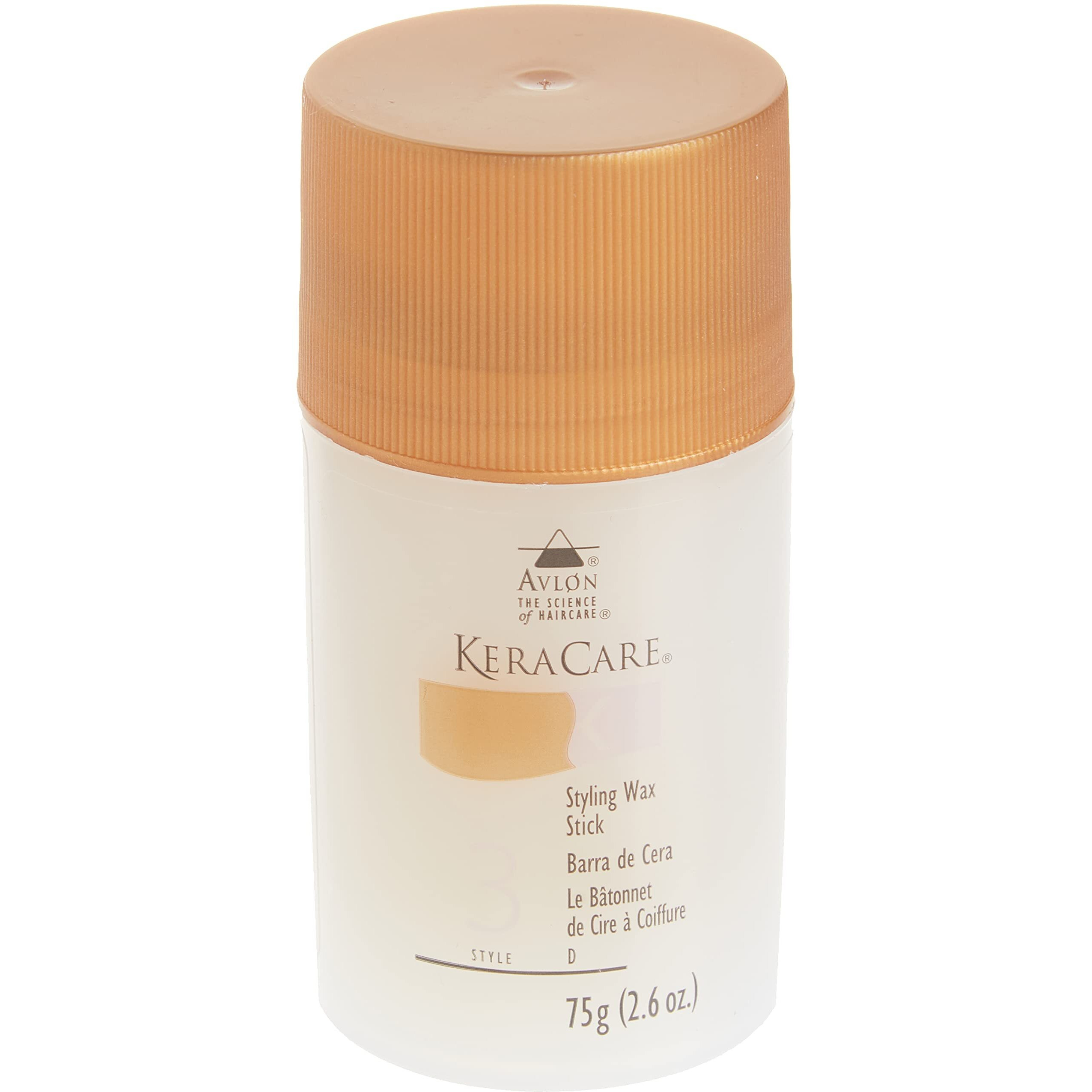 KeraCare Styling Wax Stick - 2.6 ounce - Castor Seed Oil - Hair Wax Stick for Flyaways and Frizz - For All Hair Types - Slicked Back looks, Spikes, Braids, Twists, Tames Flyaways and Frizz, Wigs