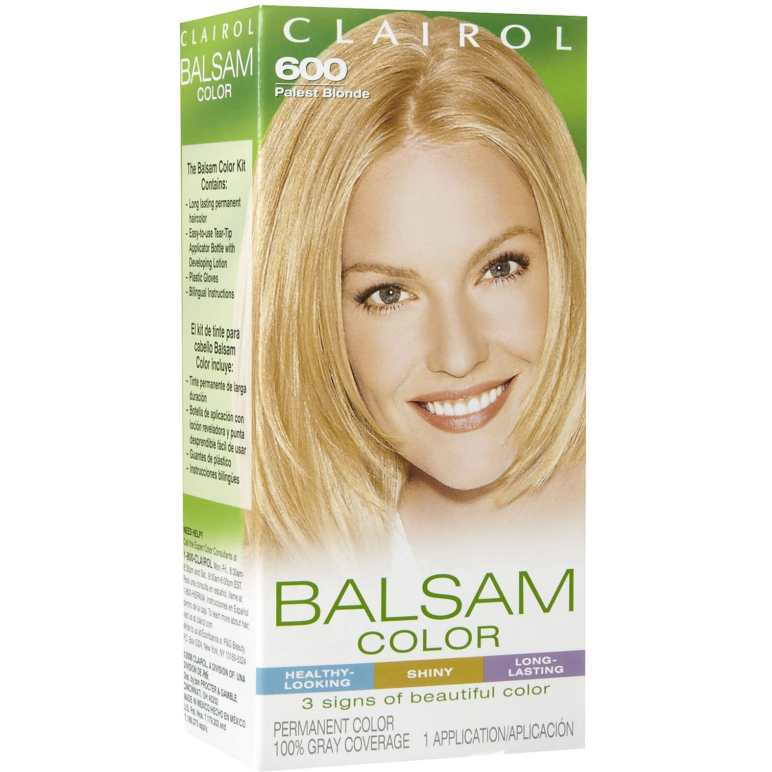 Clairol Balsam Hair Color, Palest Blonde (600)