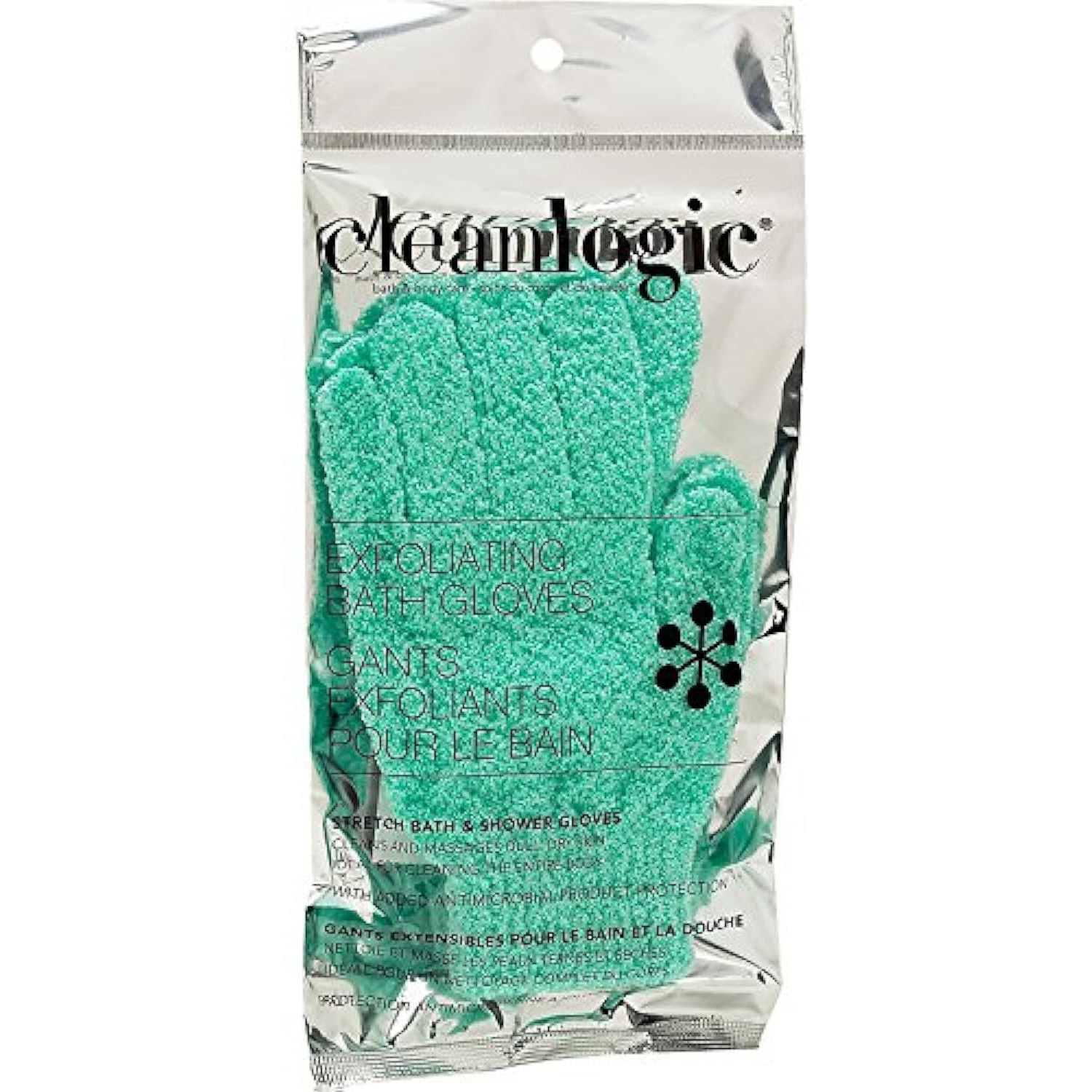 Clean Logic Stretch Bath & Shower Gloves, (1 Pack)