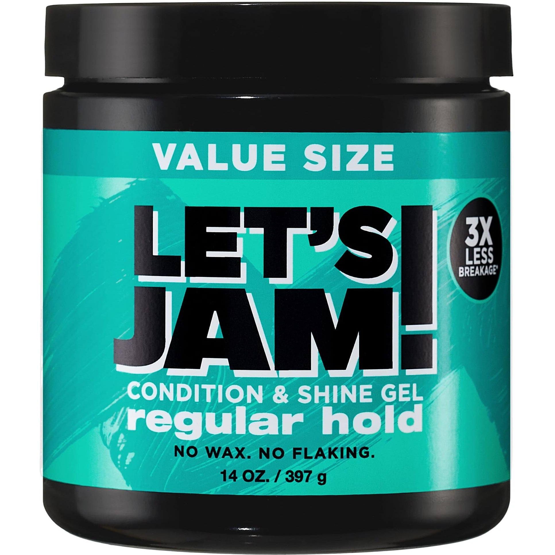 SoftSheen-Carson Let's Jam Shining and Conditioning Hair Gel by Dark and Lovely, Regular Hold, All Hair Types, Styling Gel Great for Braiding, Twisting & Smooth Edges, Extra Hold, 14 oz