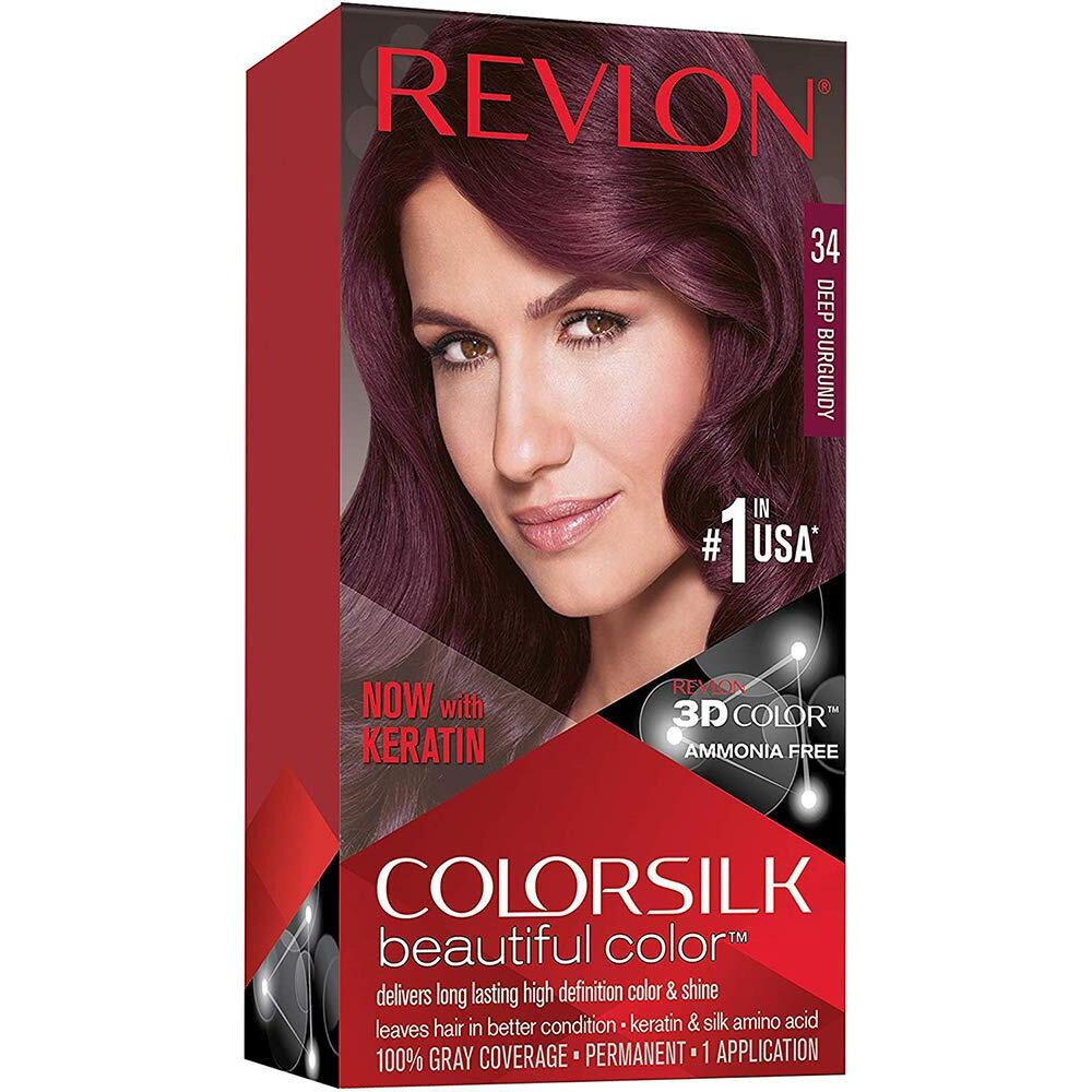 Colorsilk Beautiful Color - 34 Deep Burgundy by Revlon for Unisex - 1 Application Hair Color