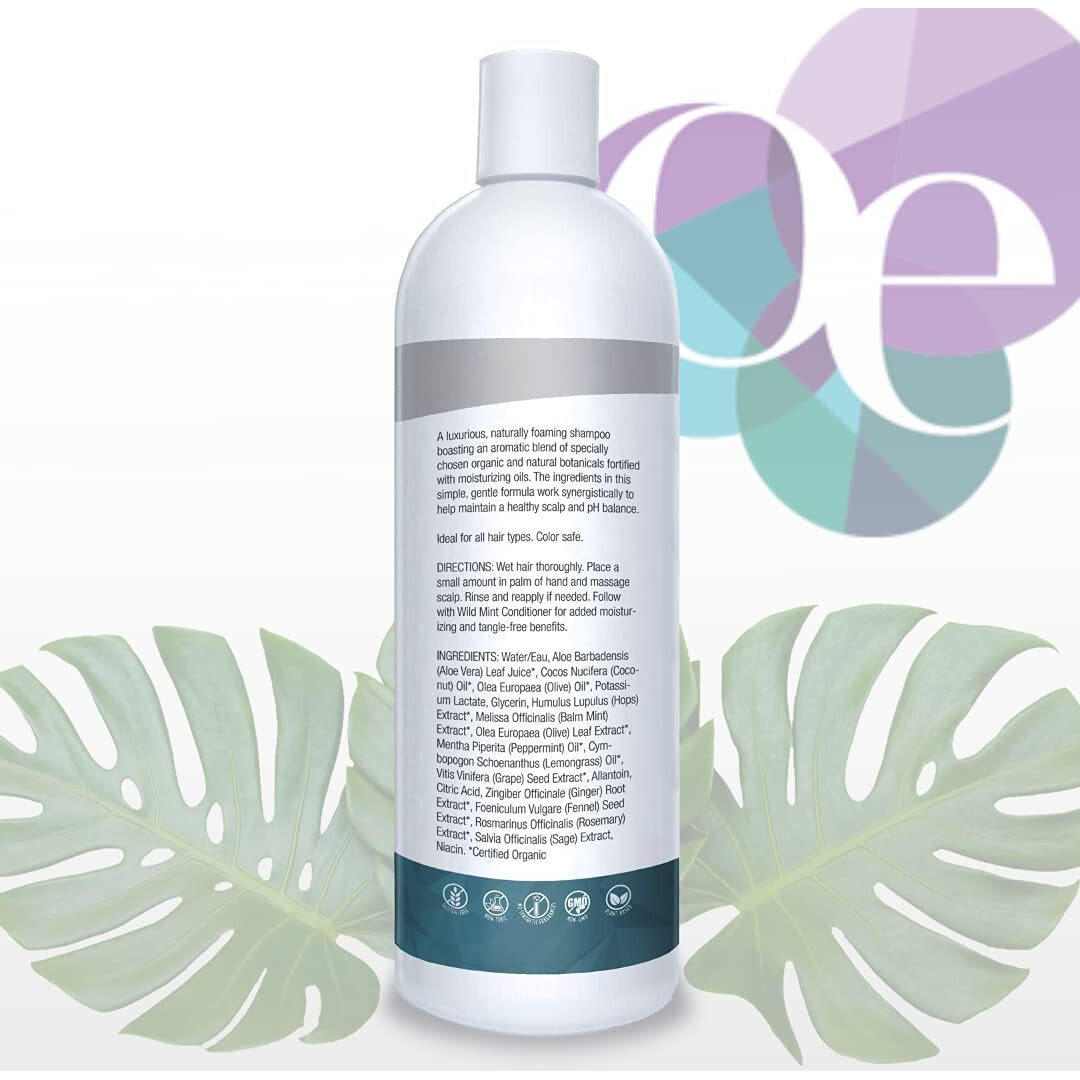 Organic Excellence Mint Shampoo, 16-Ounces (Pack of 2)