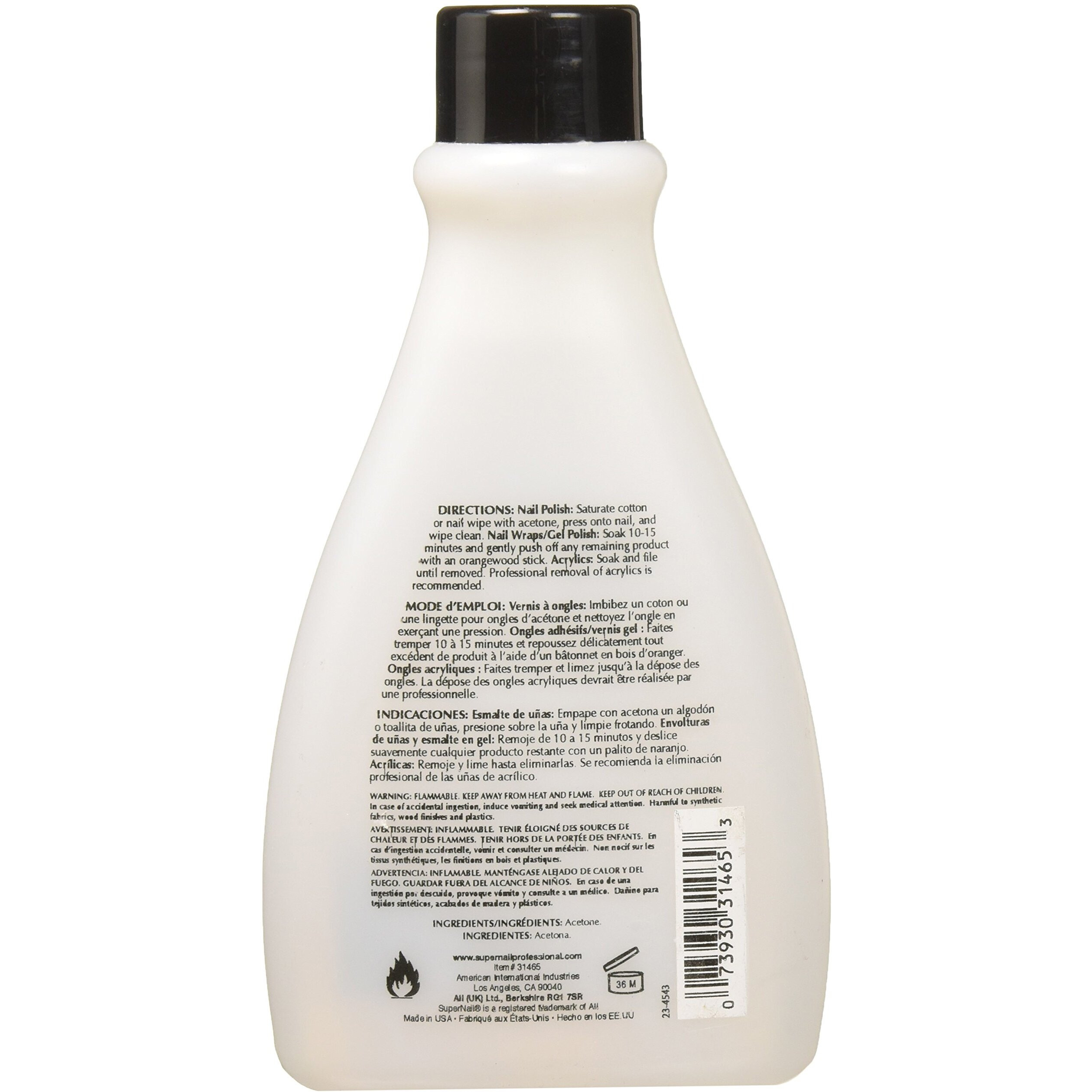 Super Nail Pure Acetone, 4 Fl Oz