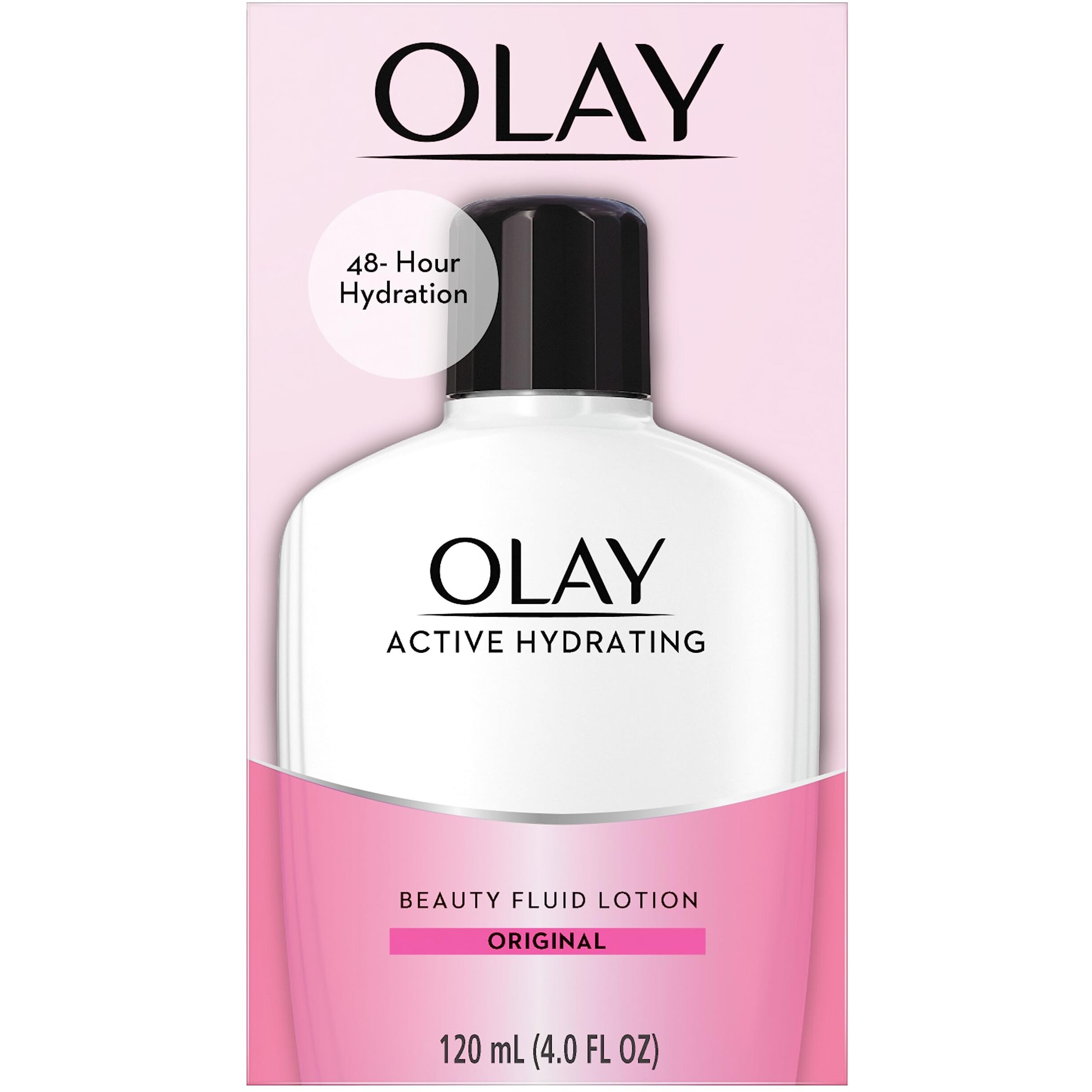 Olay Active Hydrating Beauty Fluid, Original, 4 Fl Oz (Pack of 2)
