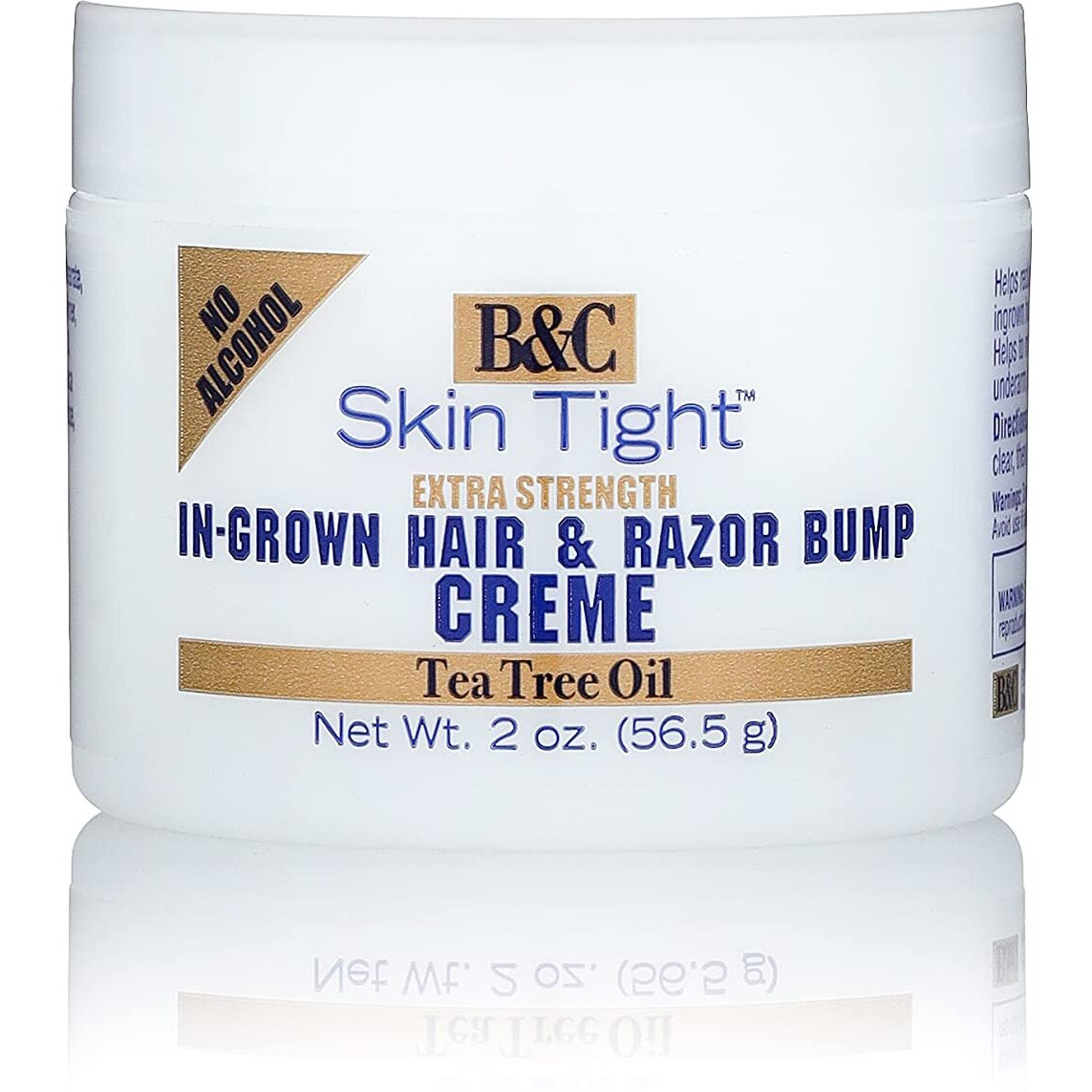 B&C SKIN TIGHT In-Grown Hair and Razor Bump Creme - Extra Strength - Repair - Heal - Soothe - 2 Ounces