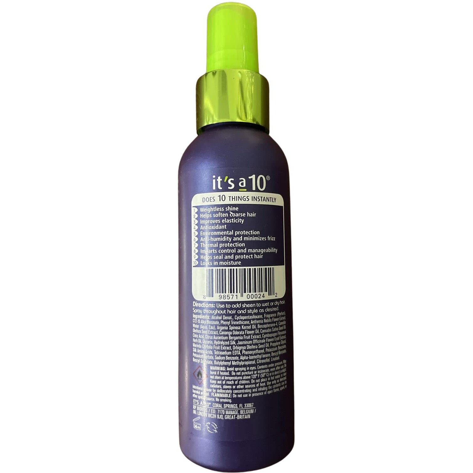 Miracle Shine Spray by Its A 10 for Unisex - 4 oz Spray