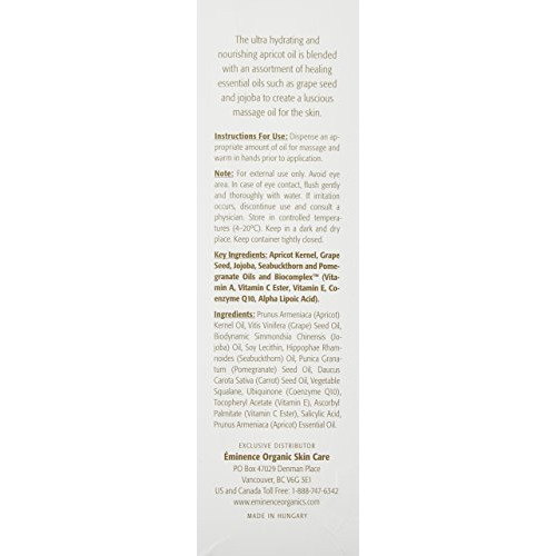 Apricot Body Oil by Eminence for Unisex - 8.2 oz Oil