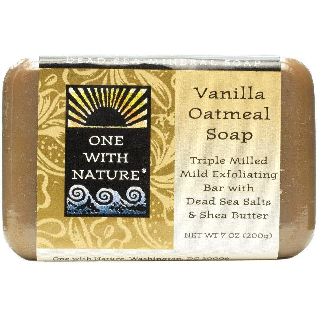 One With Nature Dead Sea Minerals Bar Soap Vanilla Oatmeal - 7 oz
