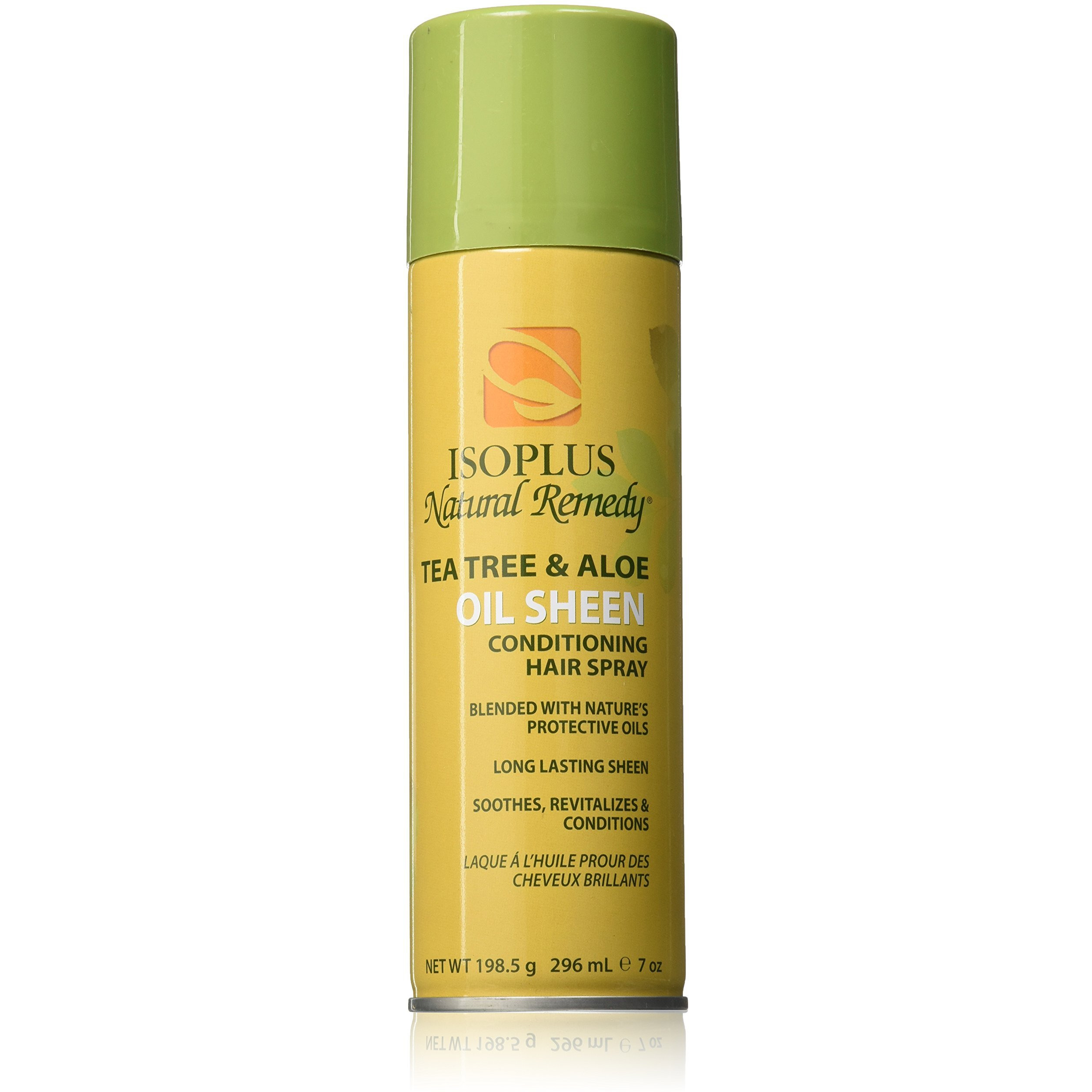 Isoplus Natural Remedy Tea Tree & Aloe Oil Sheen Conditioning Hair Spray, 7 Oz