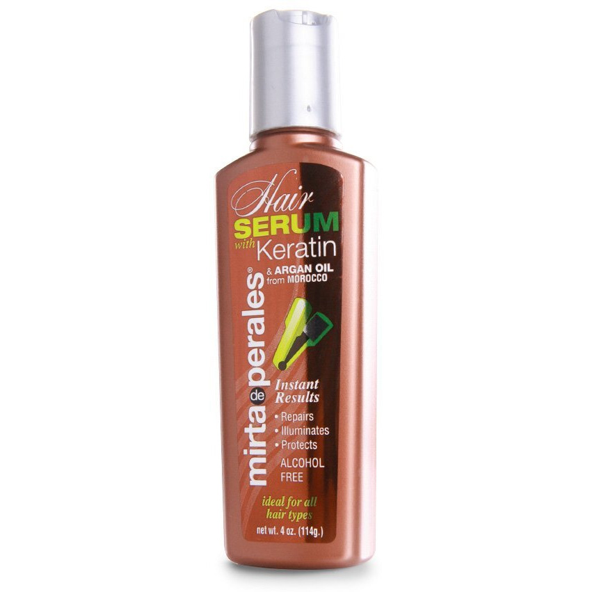 Mirta De Perales Hair Serum with Keratin and Argan Oil, 4 Ounce