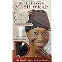 Donna Collection Women's Deluxe Foam Mesh Hair Wrap, Black