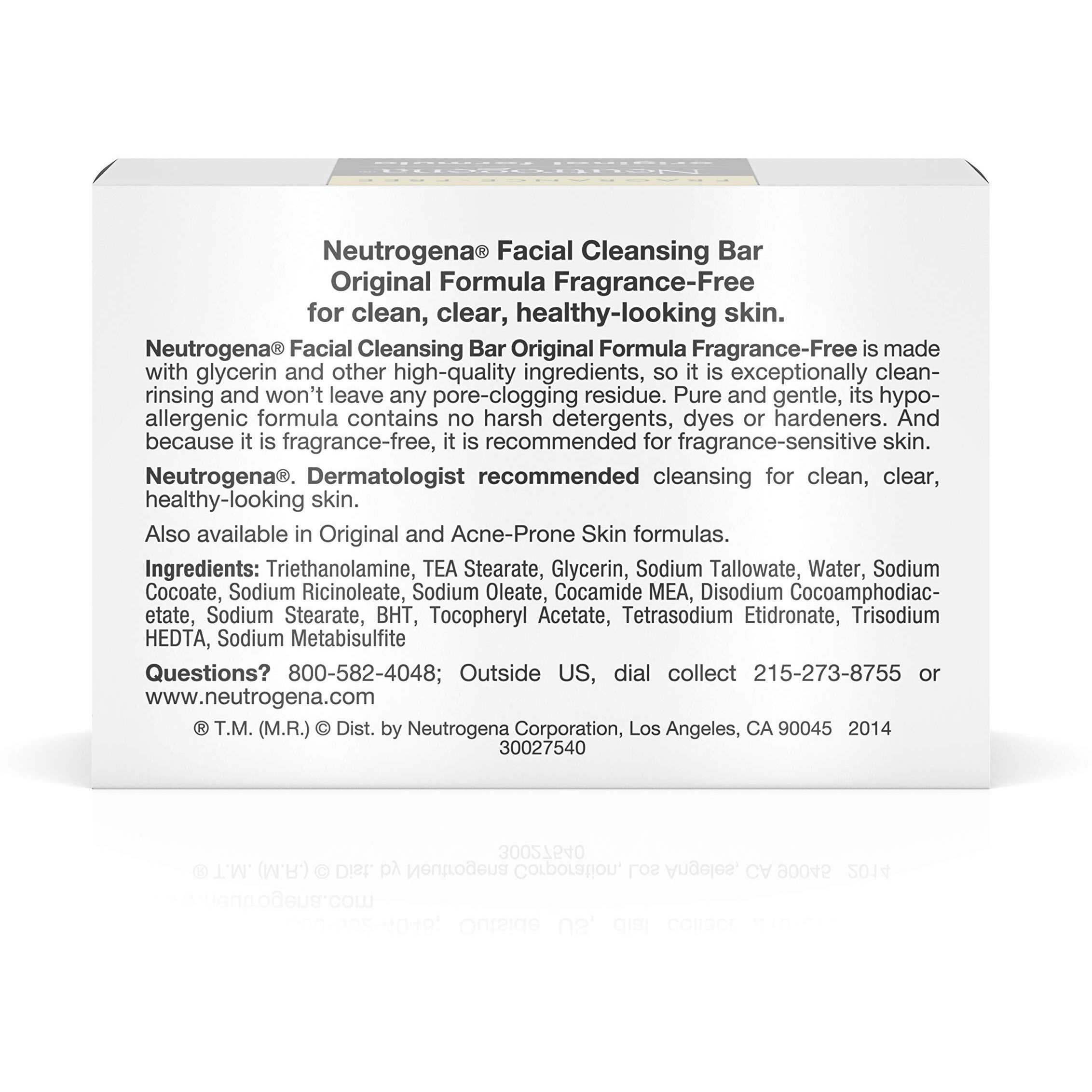 Neutrogena Face Cleansing Bar - Fragrance Free - 3.5 oz