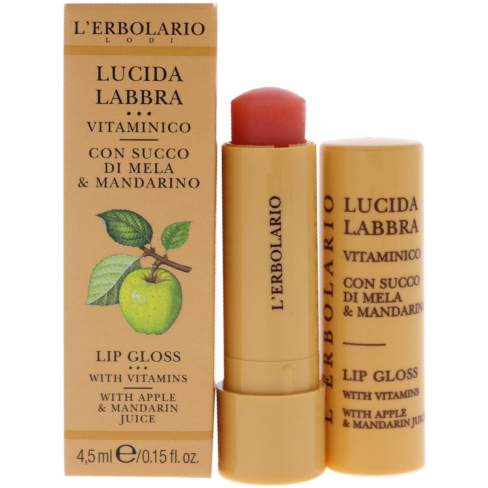 Lip Gloss - Apple and Mandarin Juice by LErbolario for Unisex - 0.15 oz Lip Balm