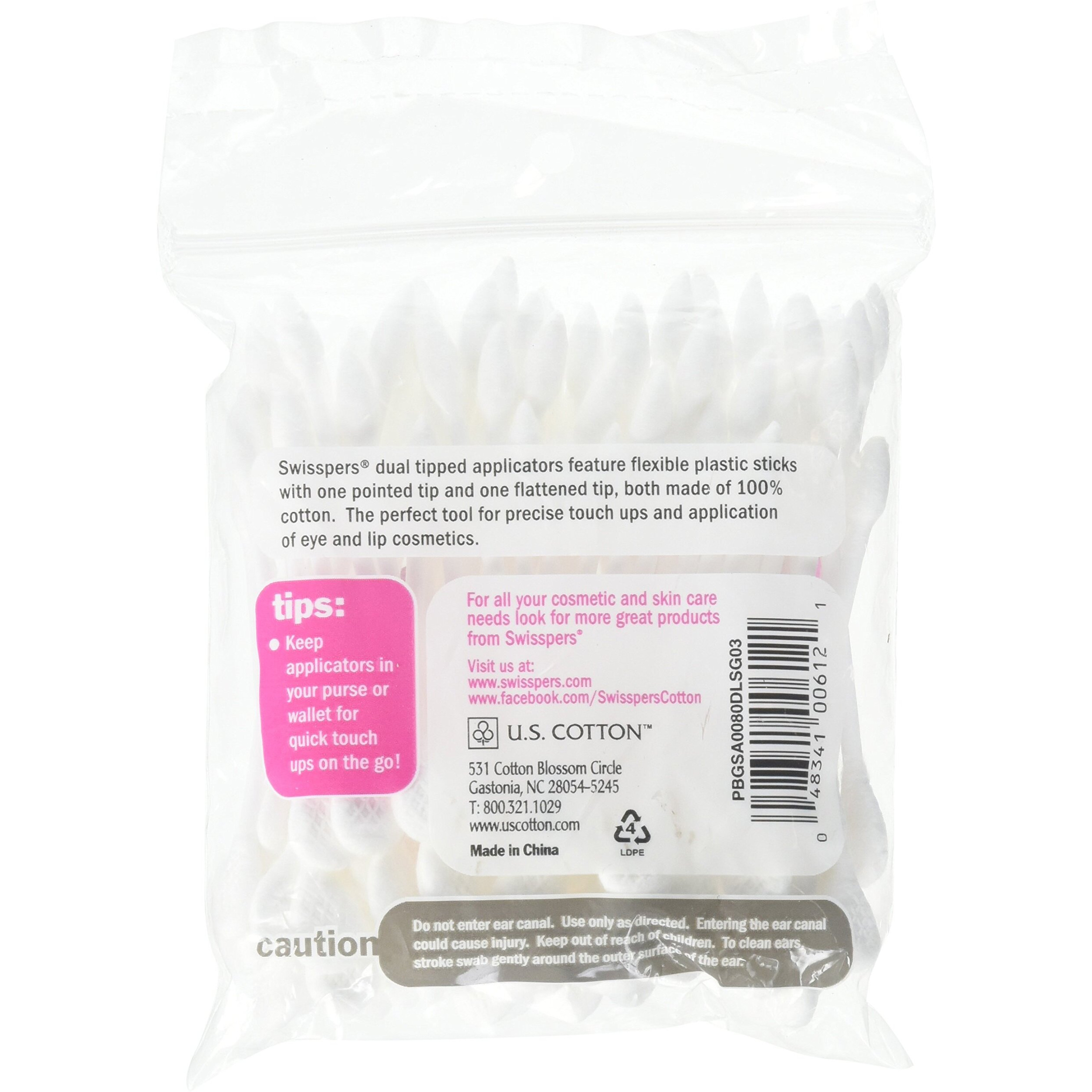 Swisspers Premium Cosmetic Applicators - 80 ct