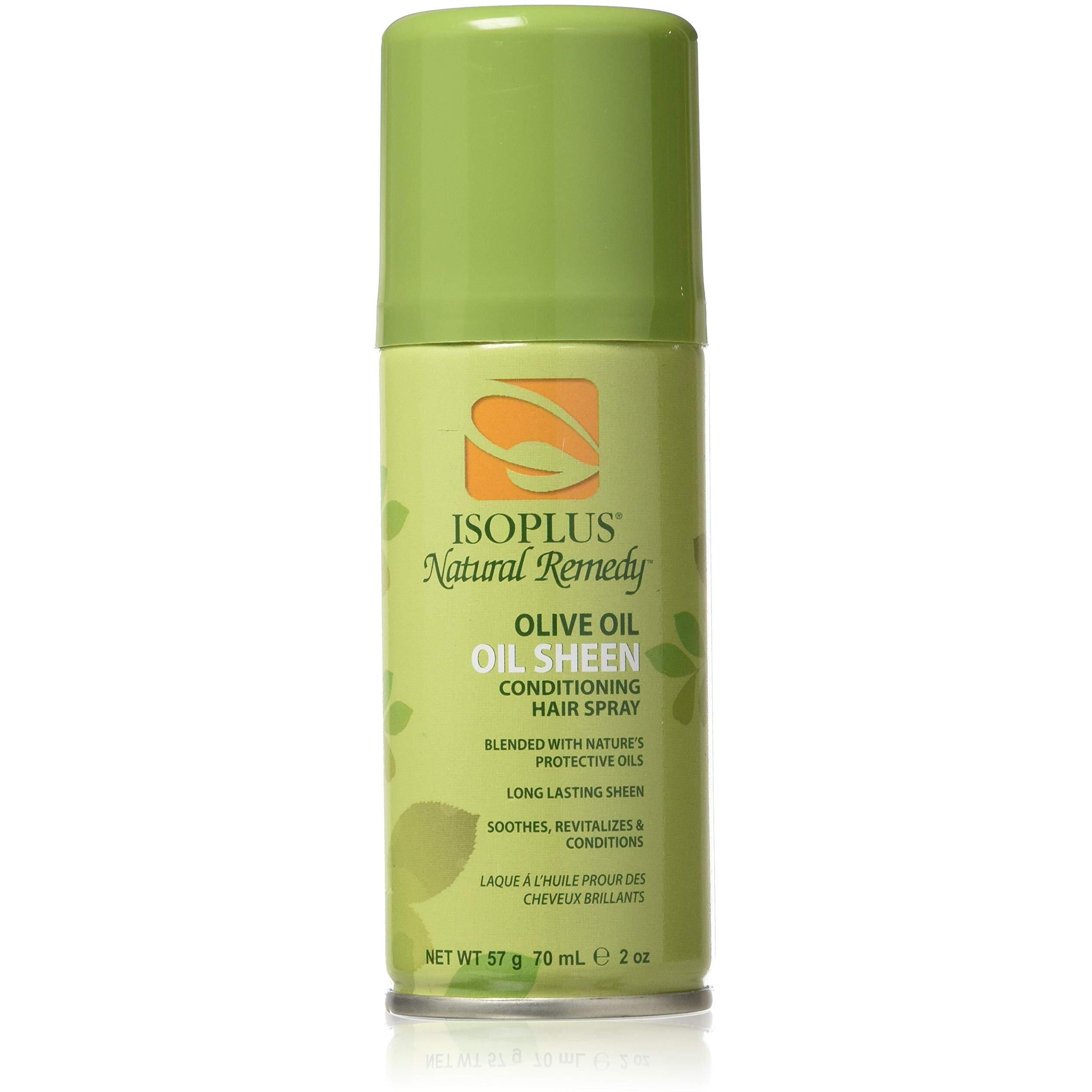 Isoplus Natural Remedy Olive Oil Sheen Conditioning Hair Spray, 2 oz