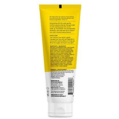 Acure Brightening Cleansing Gel - Vegan Cleanser for Radiant Skin - Pomegranate, Blackberry & Acai Infused - Antioxidant-Rich Gentle Formula for All Skin Types - 4 Fl Oz