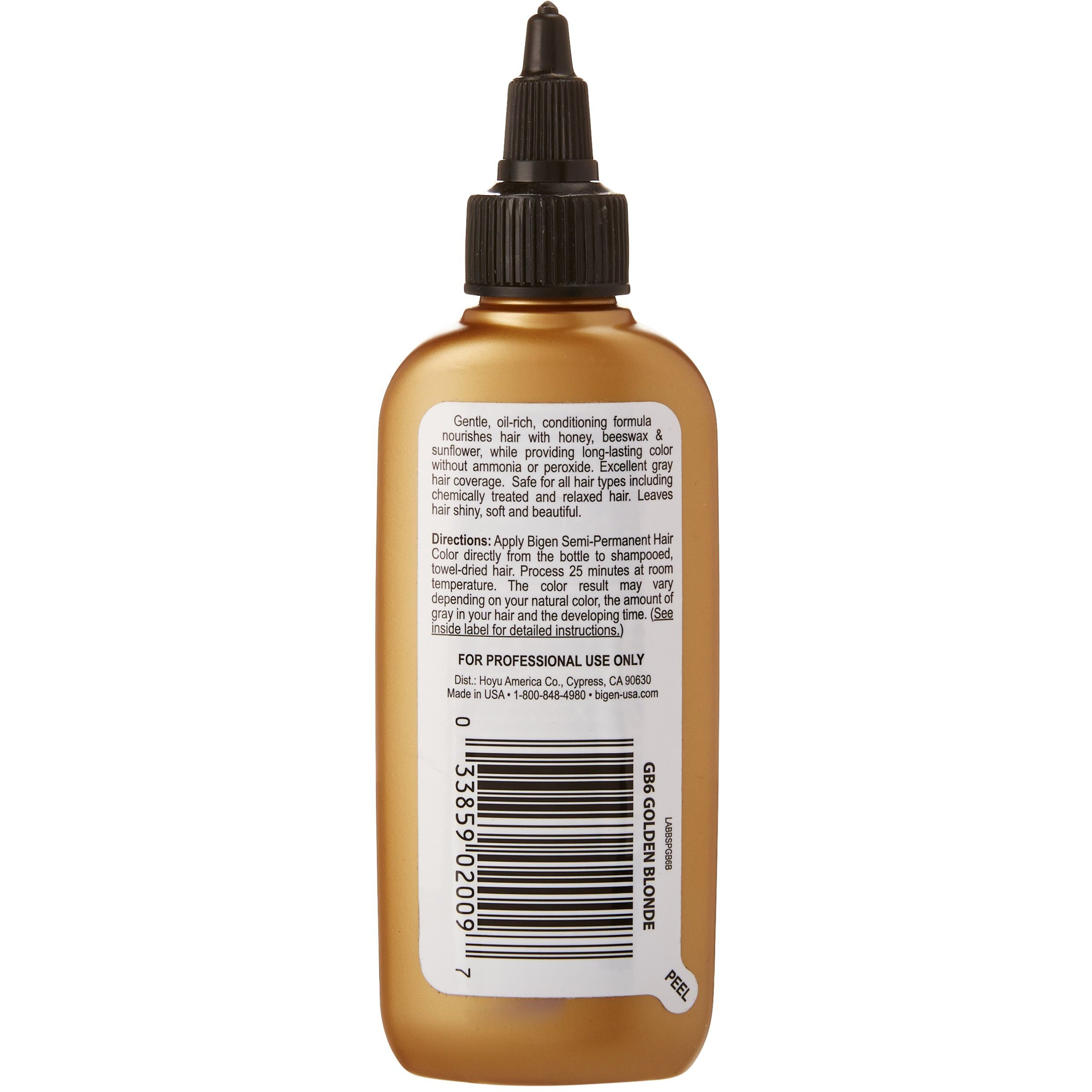 Bigen Semi Permanent Hair Color BSPGB6 Golden Blonde, 3 Fl Oz