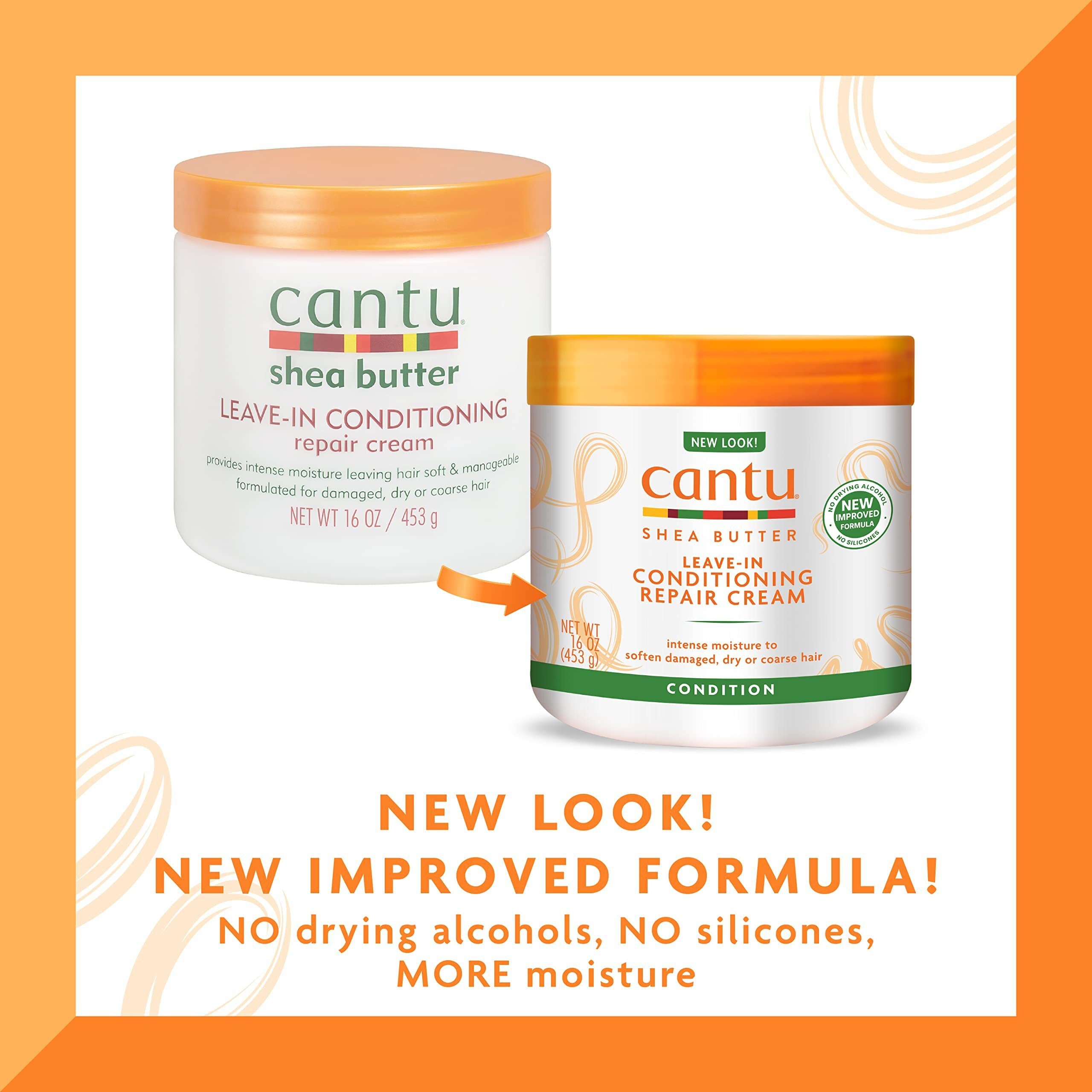 Shea Butter Leave In Conditioning Repair Cream by Cantu for Unisex - 16 oz Conditioner