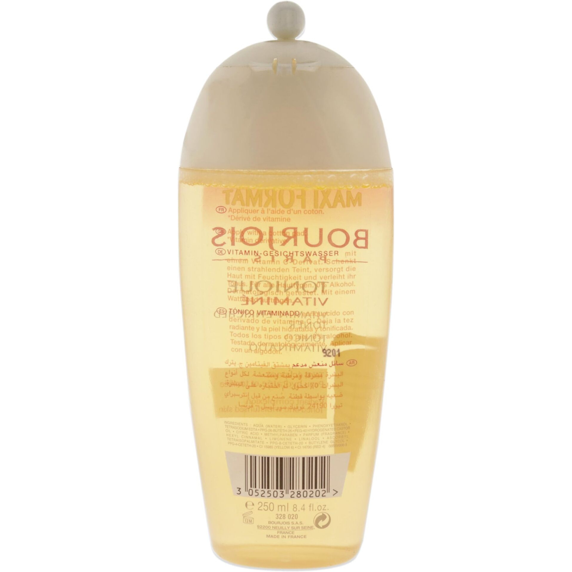 Maxi Format Vitamin-Enriched Toner by Bourjois for Women - 8.4 oz Toner