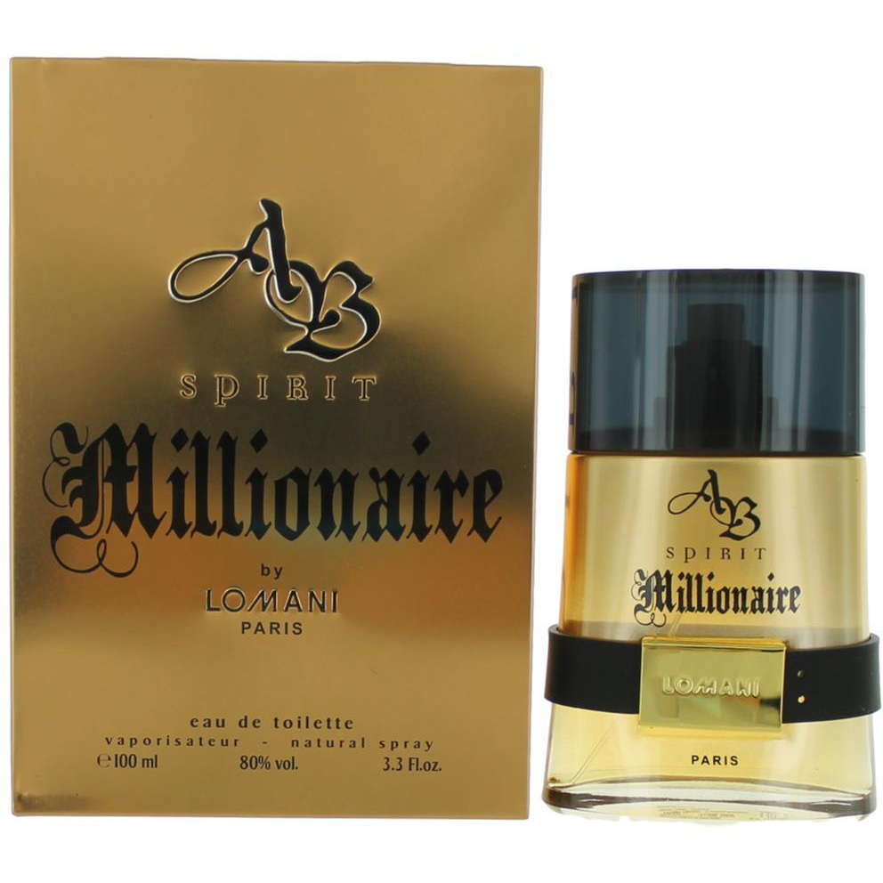 AB Spirit Millionaire by Lomani, 3.3 oz Eau De Toilette Spray for Men