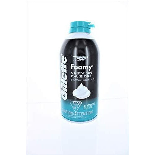 Comfort Glide Foamy Sensitive Skin Men Shaving Foam by Gillette, 14.75 Ounce