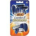 BIC Comfort 3 Advance Disposable Razors for Men for an Ultra-Soothing, Comfortable Shave, 4-count Packs of Disposable Razors With 3 Blades