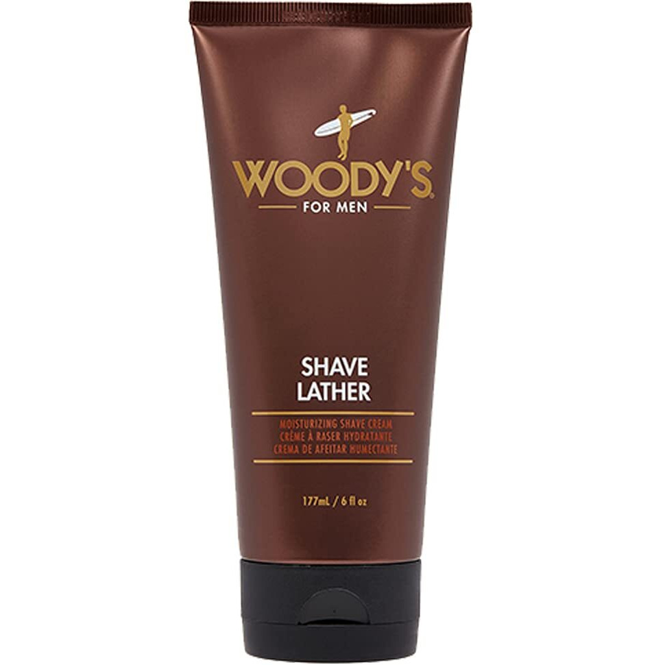 Shave Lather Cream by Woodys for Men - 6 oz Shave Cream