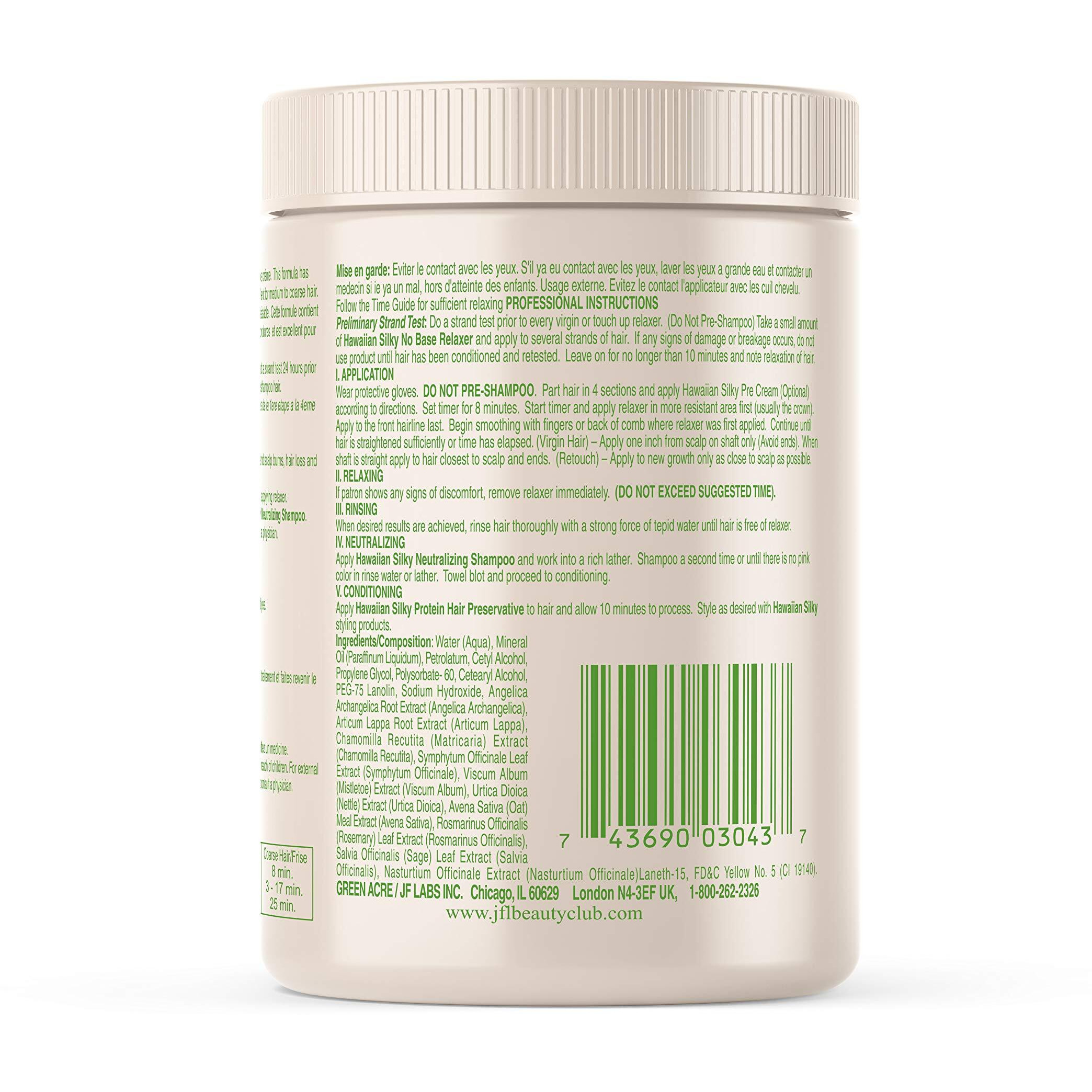Hawaiian Silky no lye relaxer, regular, White, 20 Ounce