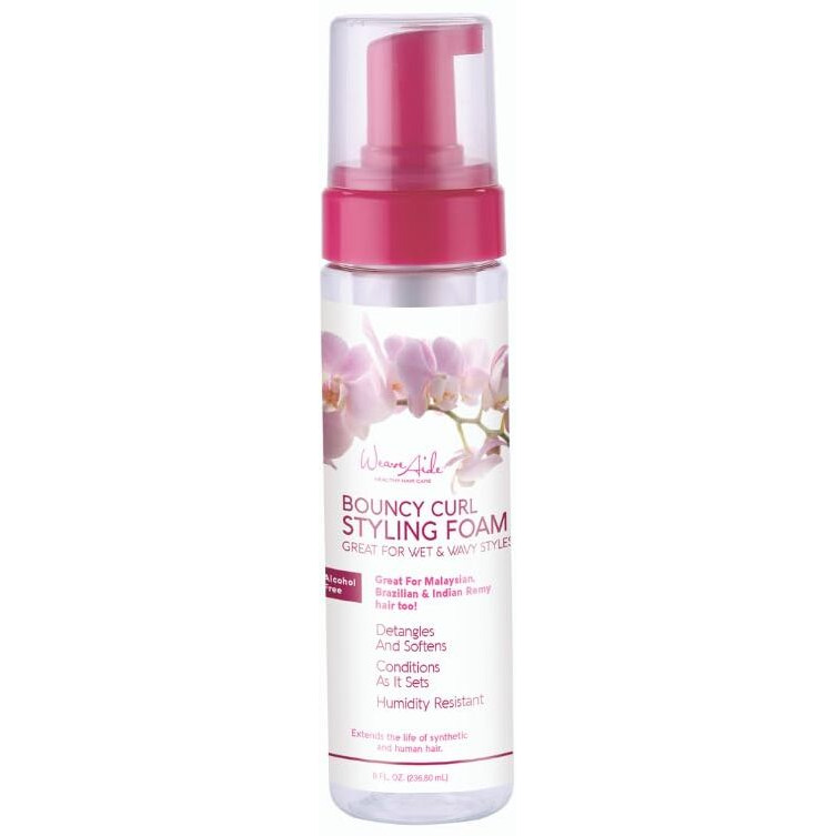 Weave Aide Bouncy Curl Styling Foam/Mousse 8 oz. Frizz control, hair mousse, Curl mousse for curly hair definition, anti frizz, curl enhancer, styling mousse, braid foam, braid mousse.