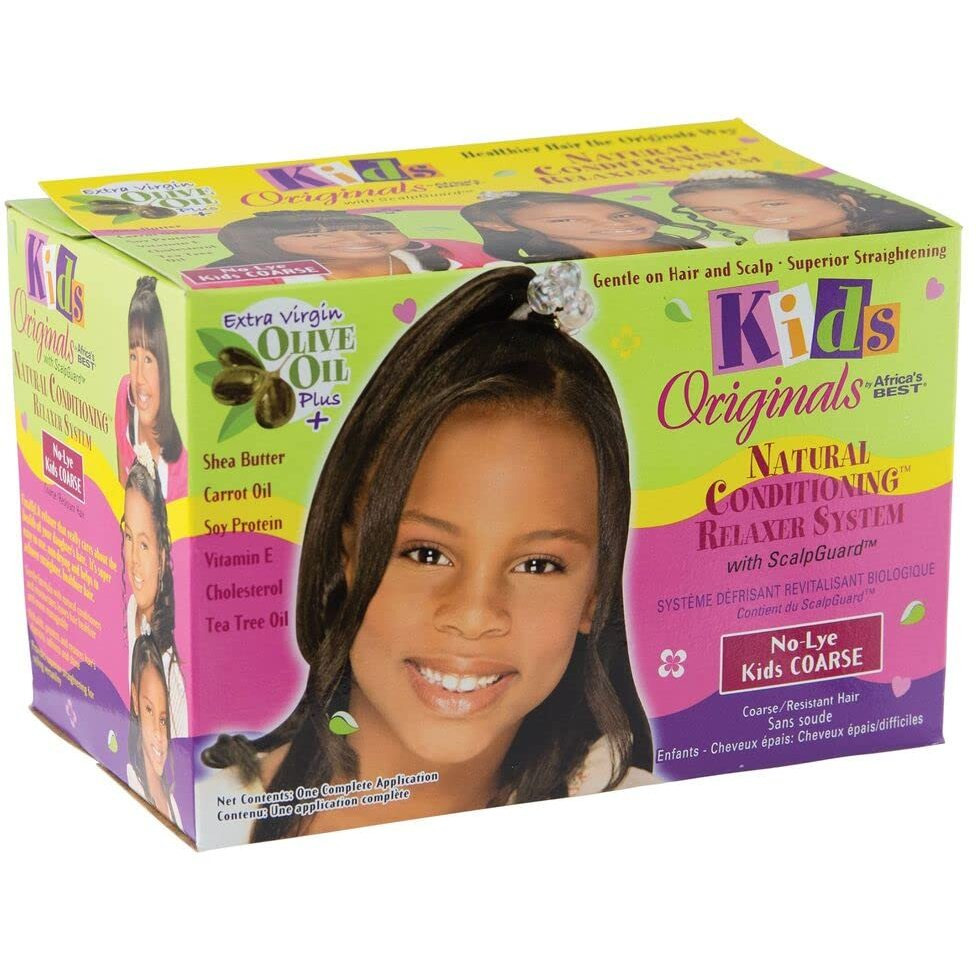 Kids Originals by Africa's Best Natural Conditioning Relaxer System, No Lye Formula, For Kids Coarse Hair, enriched Extra Virgin Olive Oil, Shea Butter, and Vitamin E