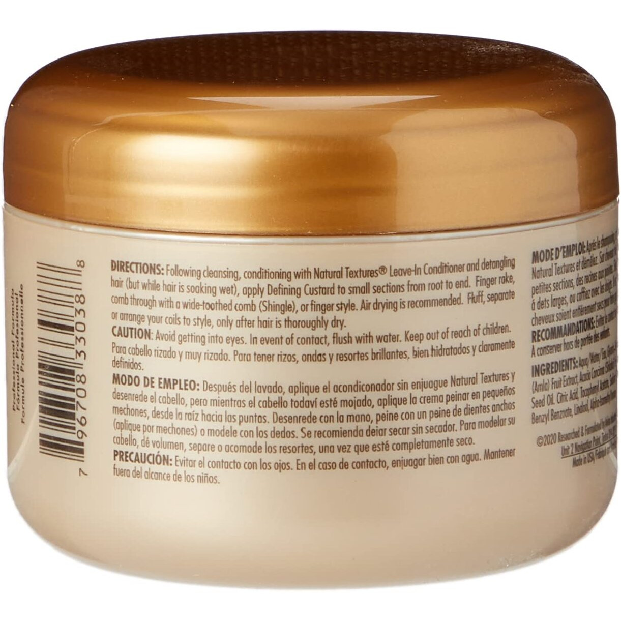 KeraCare Natural Defining Custard Cream by Avlon for Unisex - 8 oz Cream