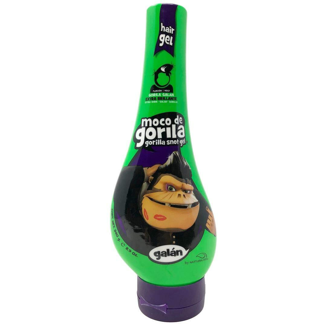 Moco de Gorila Galan Hair Gel | Extra Brillante Hair Styling Gel for Extreme Long-lasting Hold, Gorilla Snot Gel is the Ultimate Hair Gel to bring Shine to any Hairstyle 11.9 oz Squizz Bottle