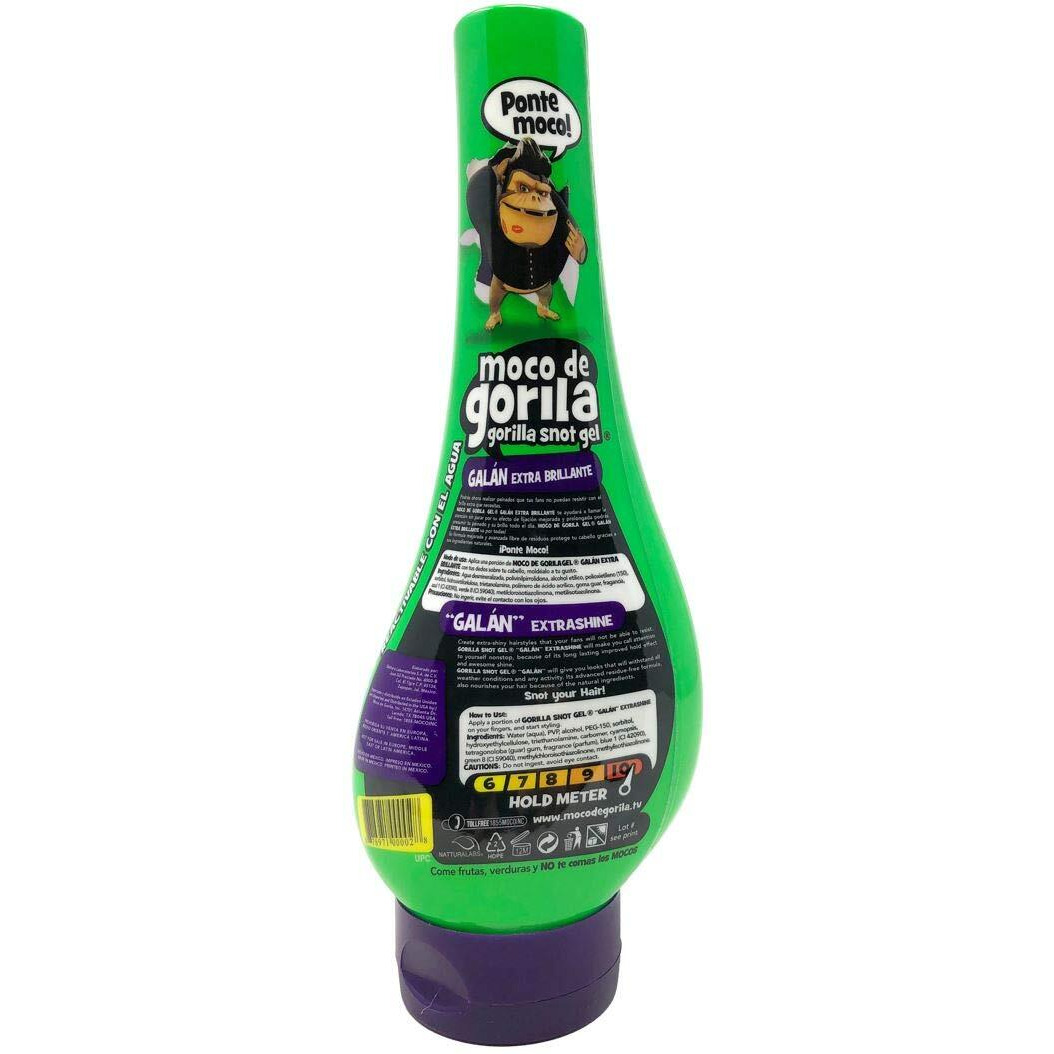 Moco de Gorila Galan Hair Gel | Extra Brillante Hair Styling Gel for Extreme Long-lasting Hold, Gorilla Snot Gel is the Ultimate Hair Gel to bring Shine to any Hairstyle 11.9 oz Squizz Bottle