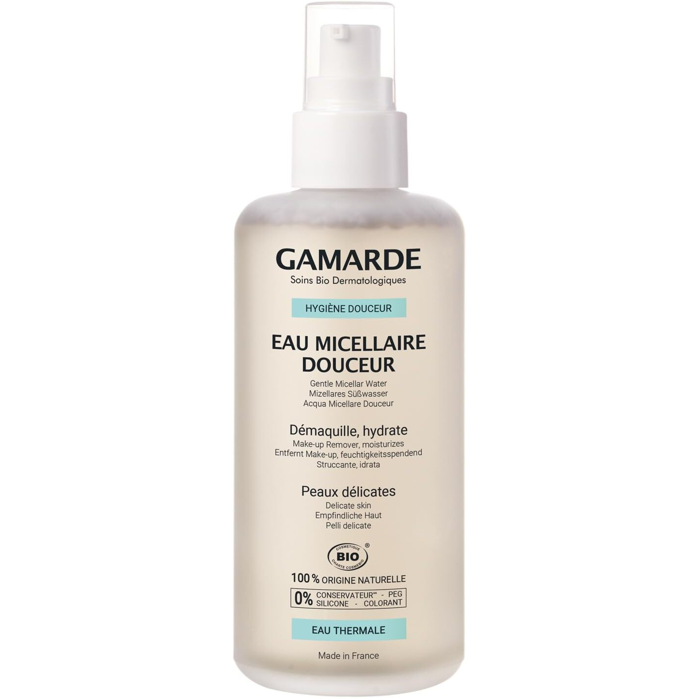 Gentle Micellar Water Make-up Remover by Gamarde for Women - 6.76 oz Makeup Remover
