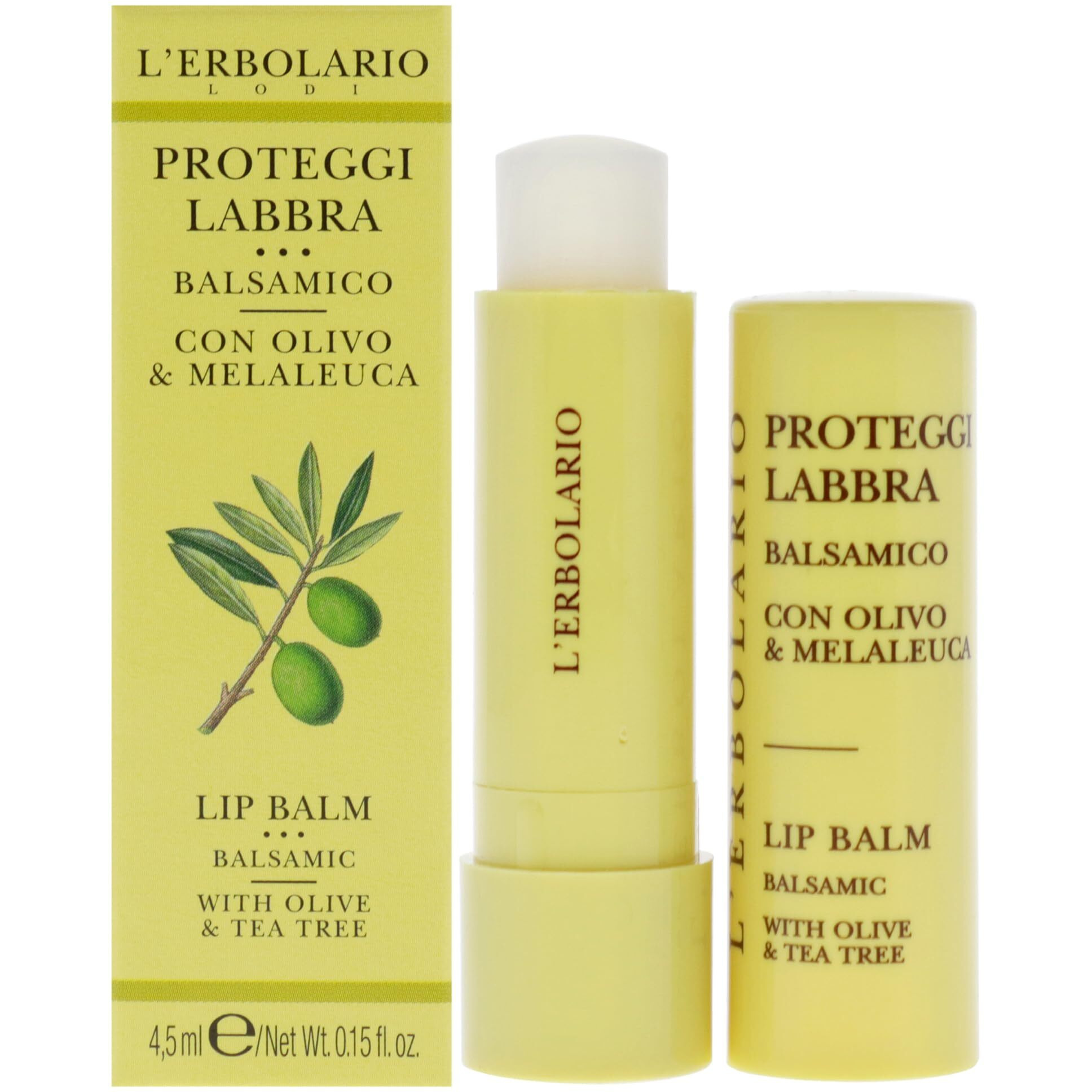 Lip Balm - Olive and Tea Tree by LErbolario for Unisex - 0.15 oz Lip Balm