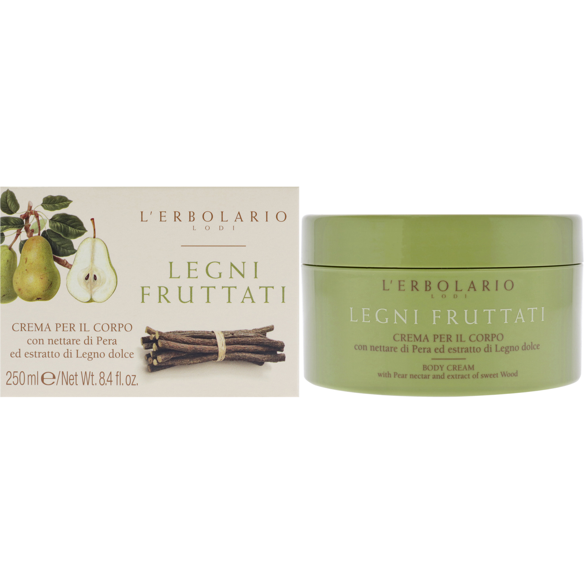 Body Cream - Pear Nectar and Sweet Woods by LErbolario for Unisex - 8.4 oz Body Cream
