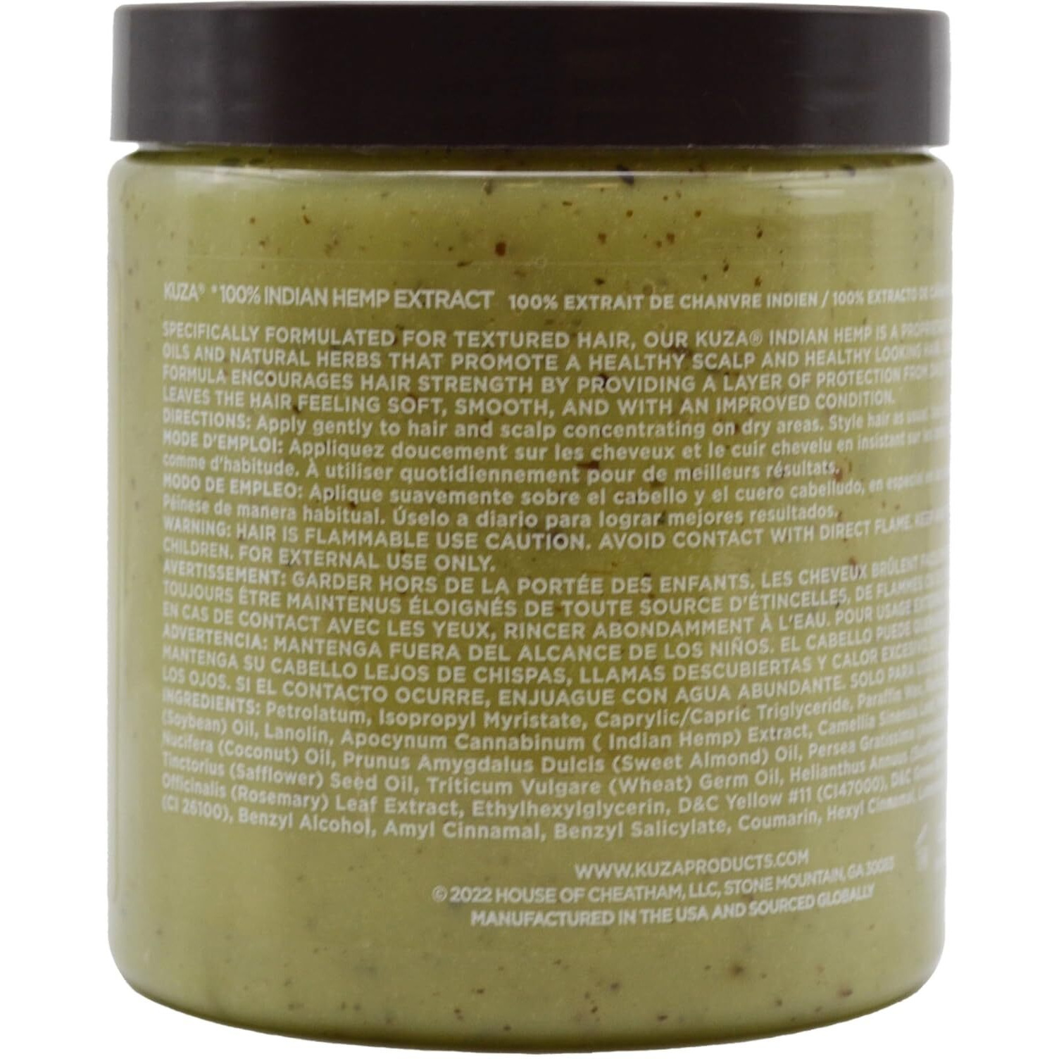 Kuza Indian Hemp Jumbo Hair & Scalp Treatment 18 oz. - Smooth, Soften & Moisturize