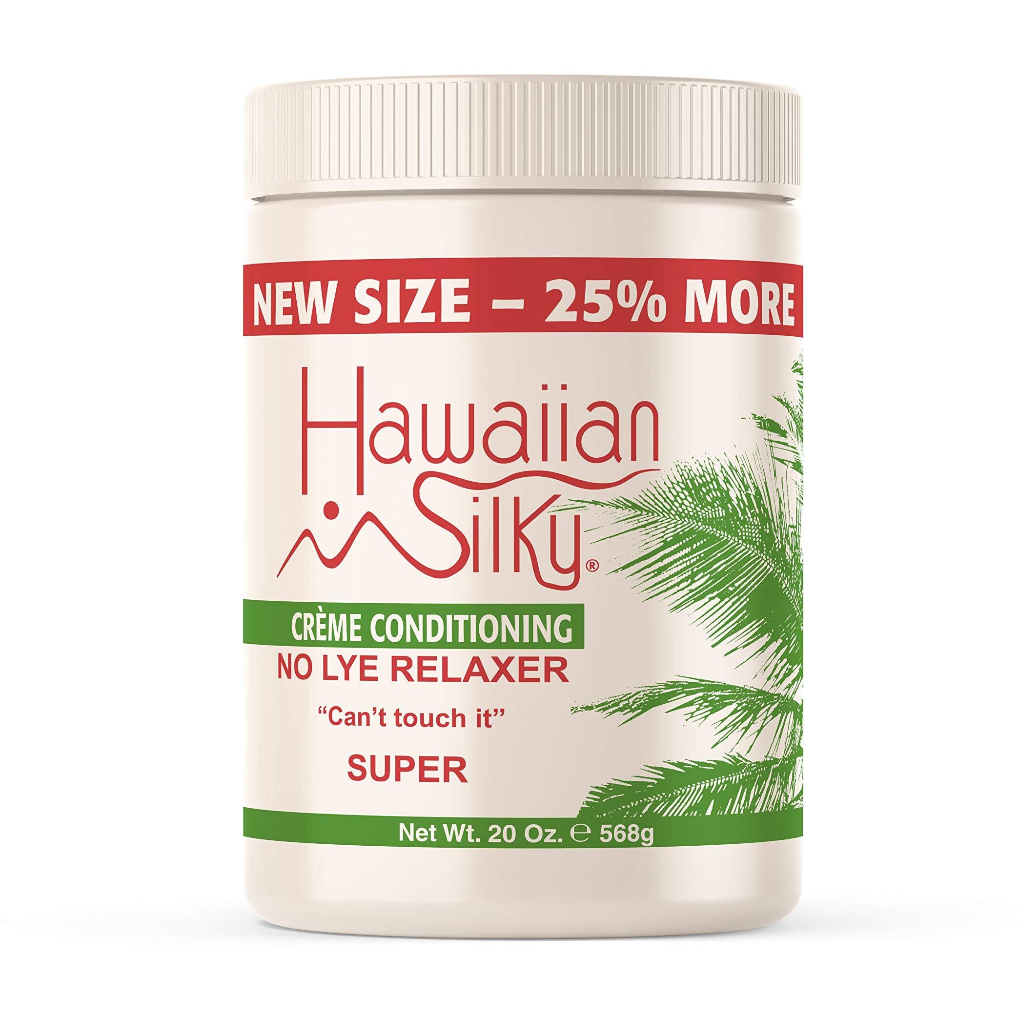 Hawaiian Silky no lye relaxer, super, White, 20 Ounce
