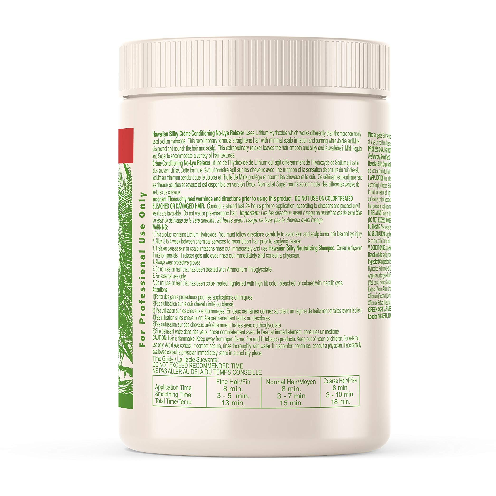 Hawaiian Silky no lye relaxer, super, White, 20 Ounce