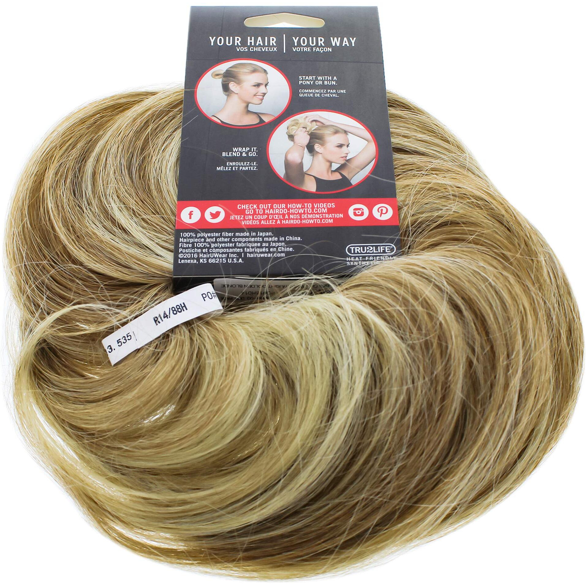 Style-a-do And Mini-do Duo Pack - R14 88H Golden Wheat by Hairdo for Women - 2 Pc Hair Wrap