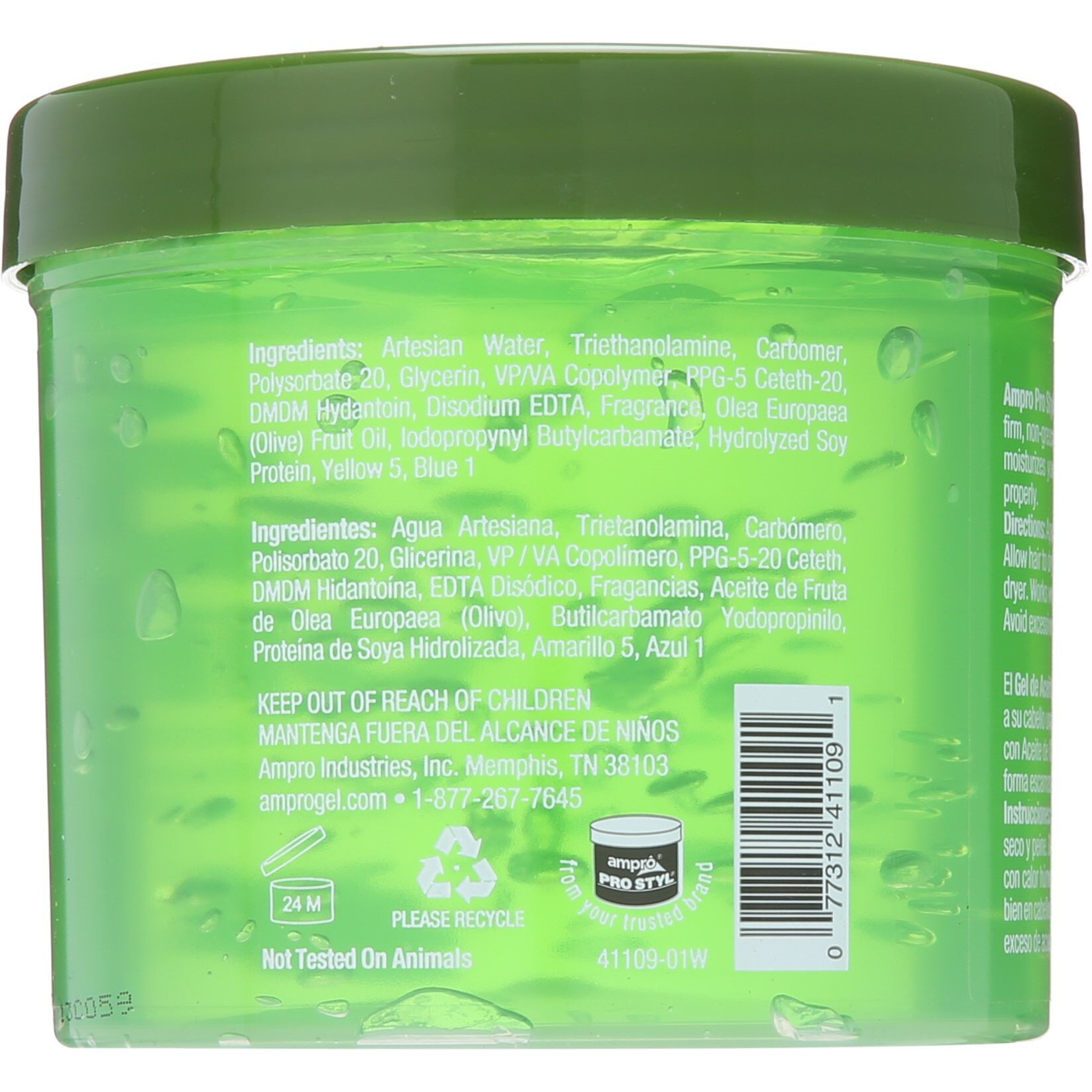 Pro Styl Gel - Olive Oil by Ampro for Women - 32 oz Gel